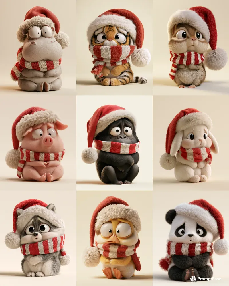 Holiday Animal Characters For Pod