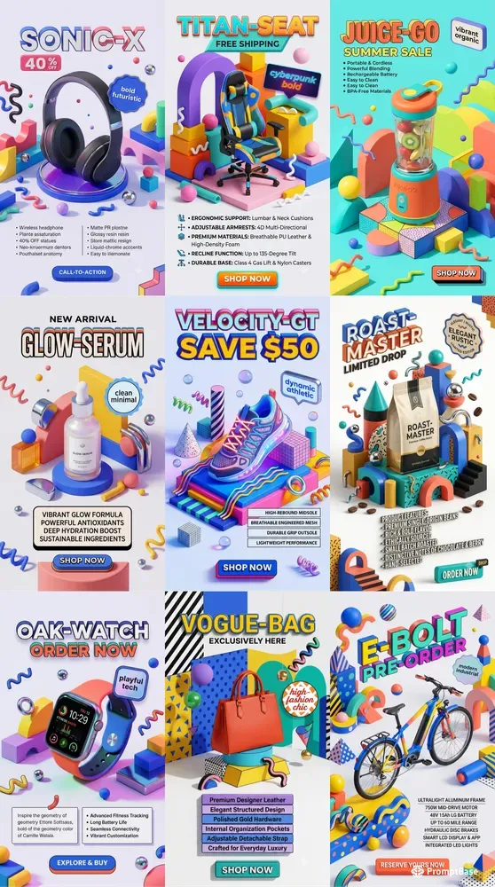 Neomemphis 3D Promo Banner Creators