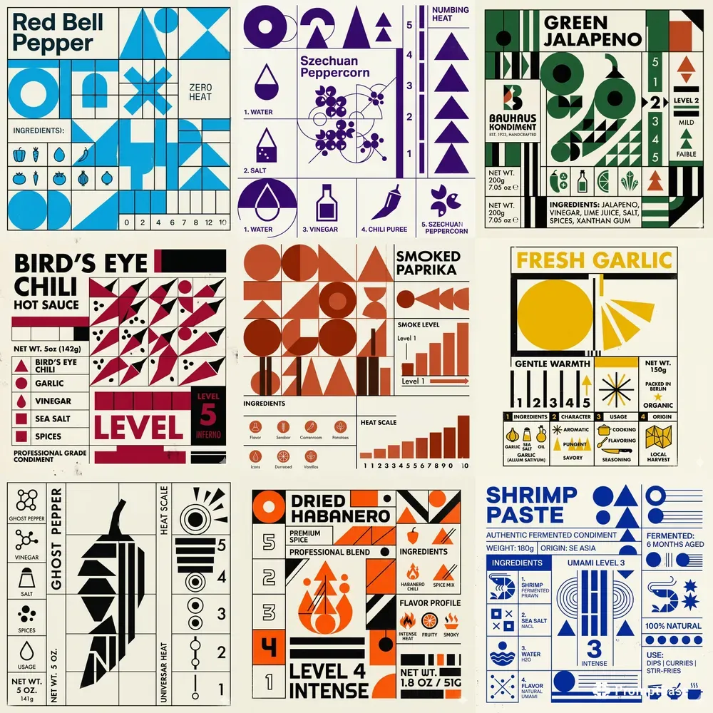 Chili Sauce Brand Label Infographics