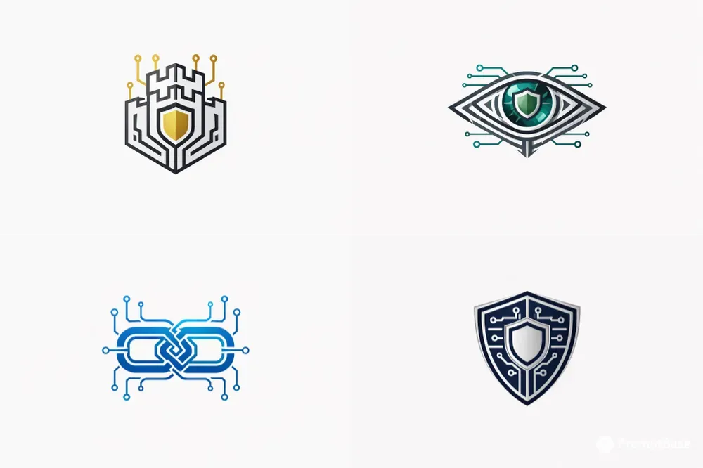 Cybersecurity Shield Trustmark Logos