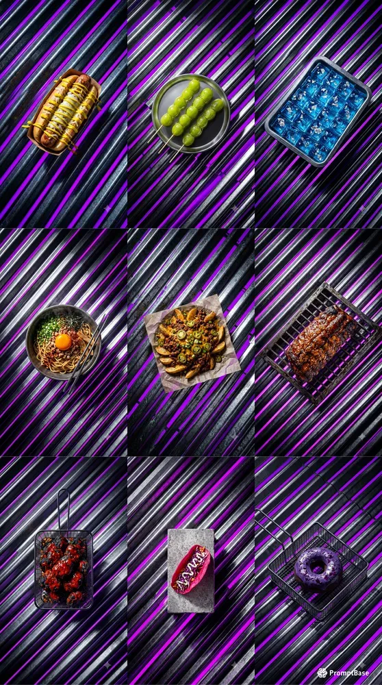 Corrugated Cyber Purple Food Stages