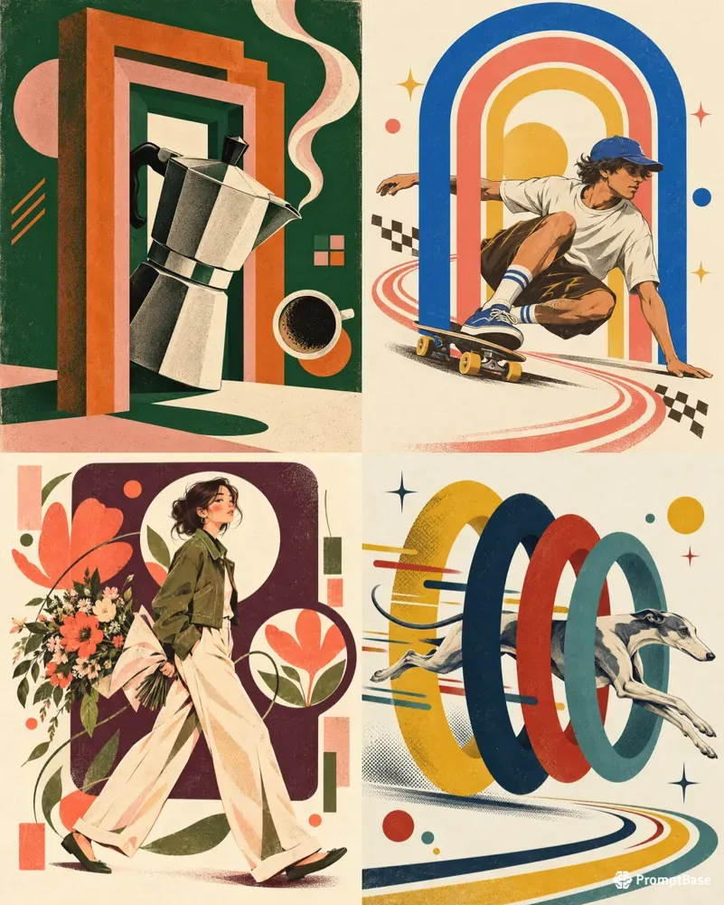 Graphic Shape Portal Illustrations