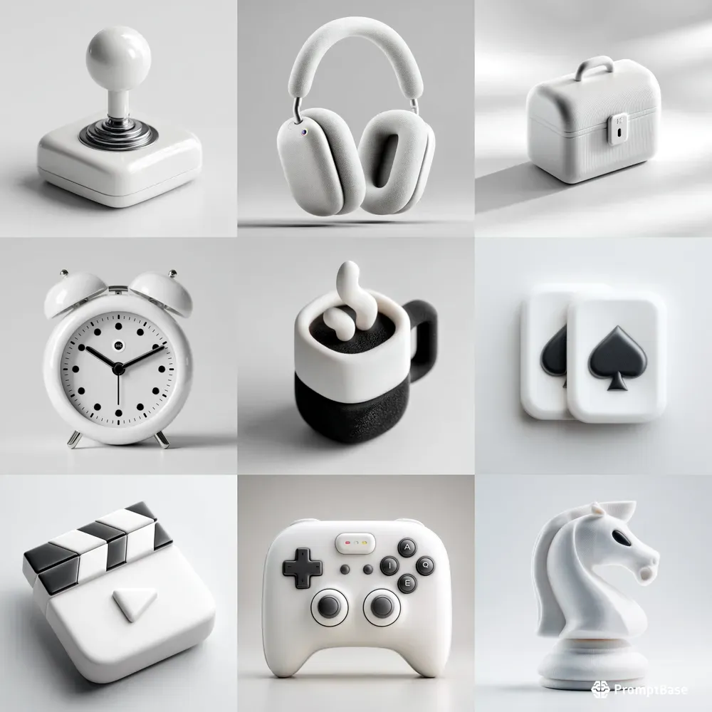 Modern Minimalist 3D Apps Icons