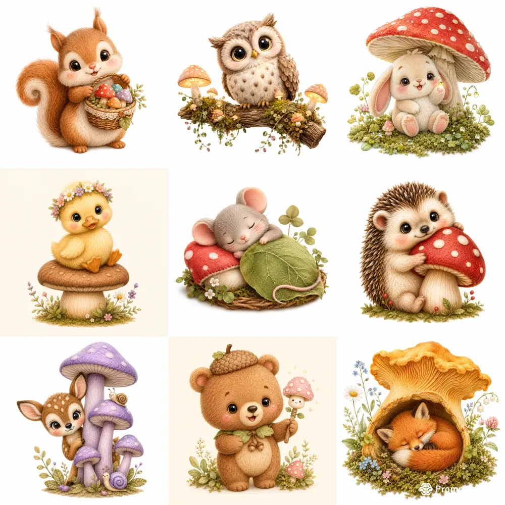 Cutest Cottagecore Woodland Cliparts