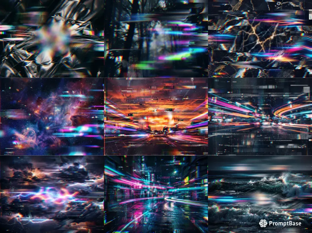 Glitch Abstract Textures