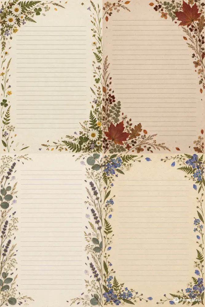 Pressed Botanical Journal Pages