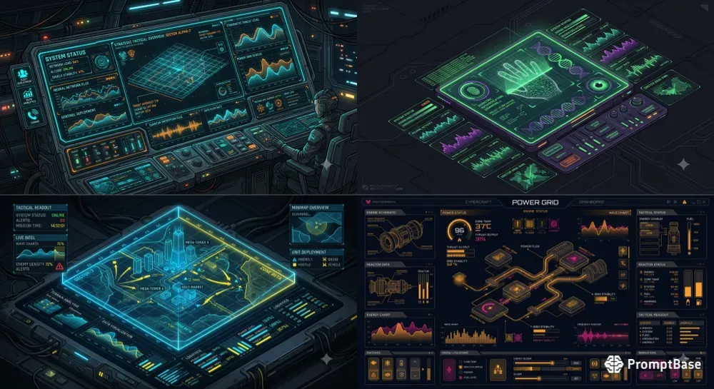 Scifi Holographic Hud Ui Assets