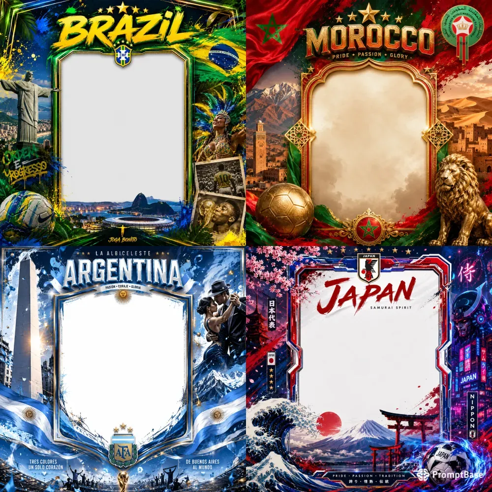 Global Football Nation Fan Frames