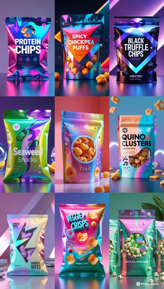 Snacks Futuristic Fun Packaging Products