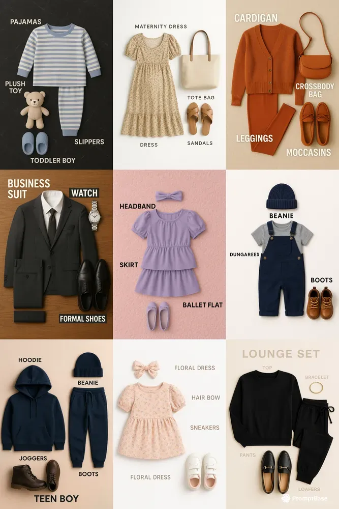 Flat Lay Fashion Collages