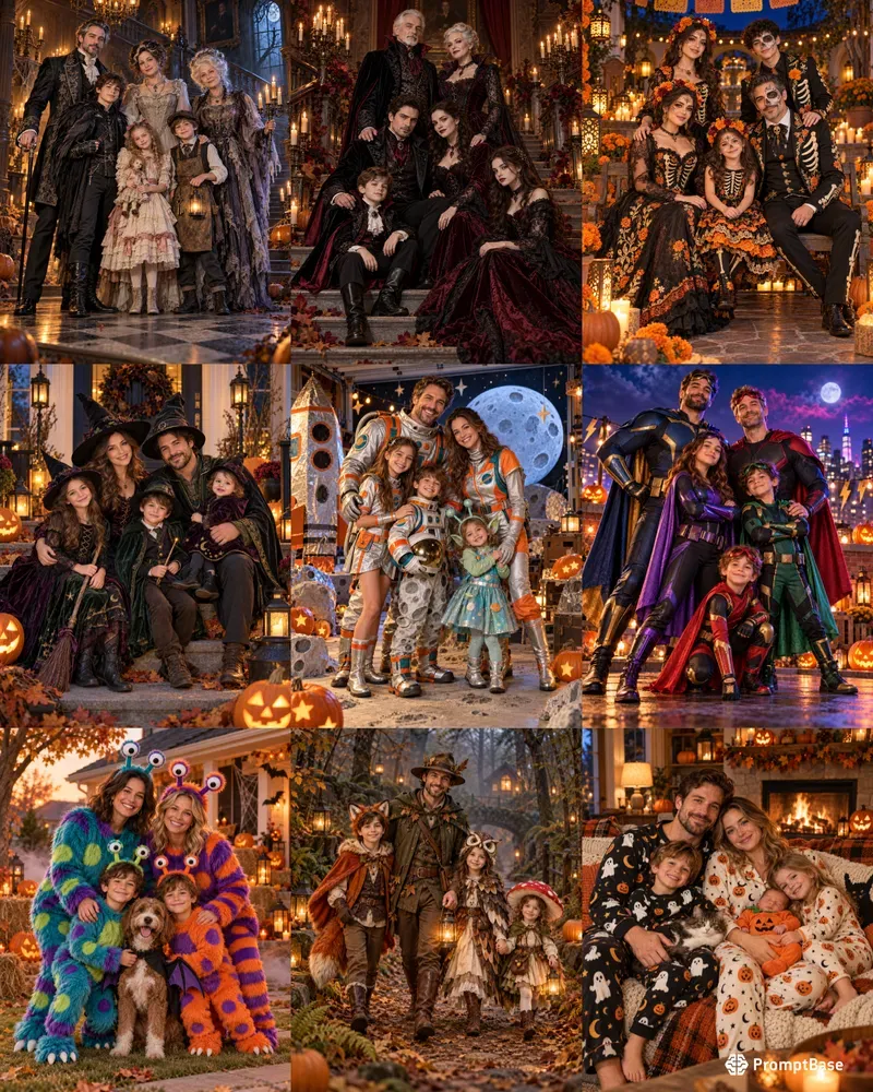 Halloween Family Portrait Photos