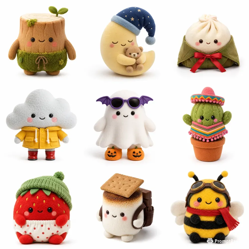 Kawaii 3D Plush Character Generator
