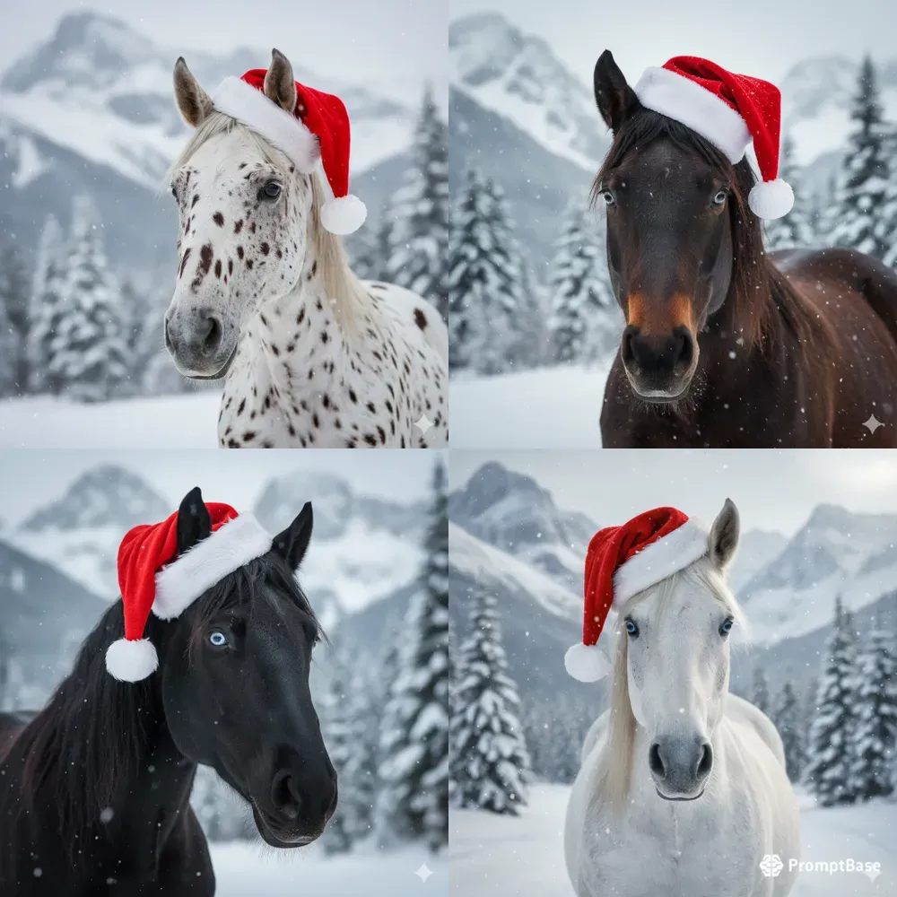 Xmas Horse Portraits