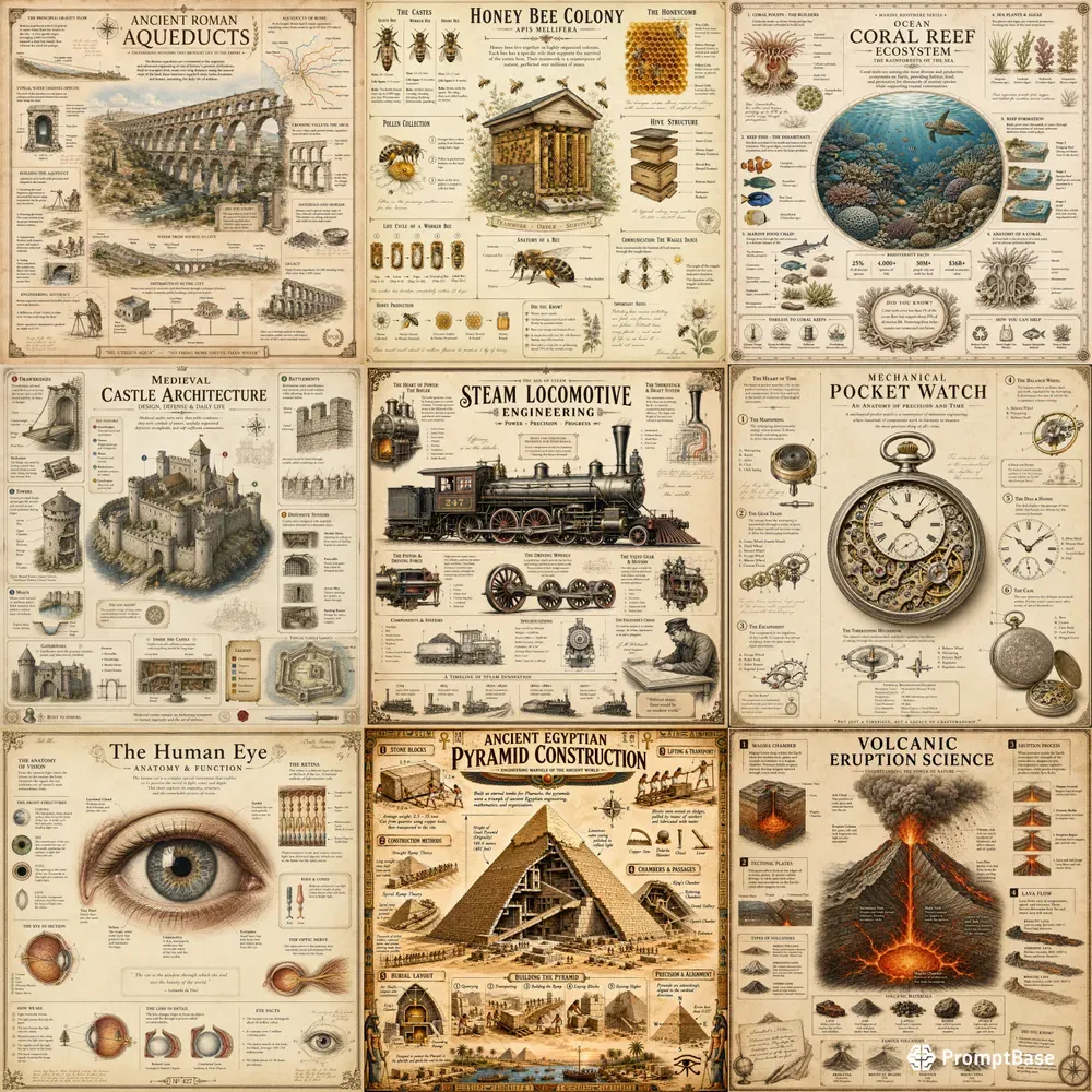 Vintage Scientific Infographics