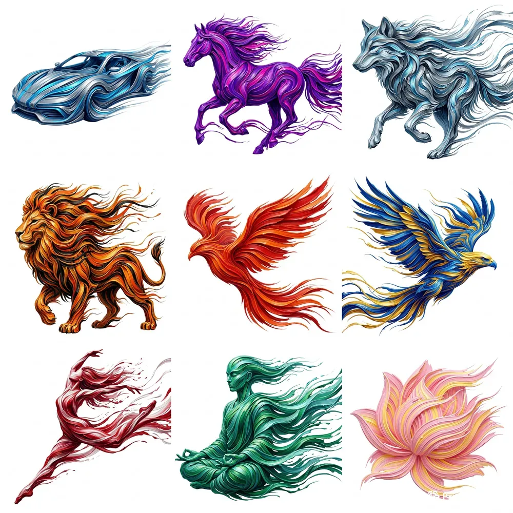 Dynamic Fluid Ribbon Art Templates