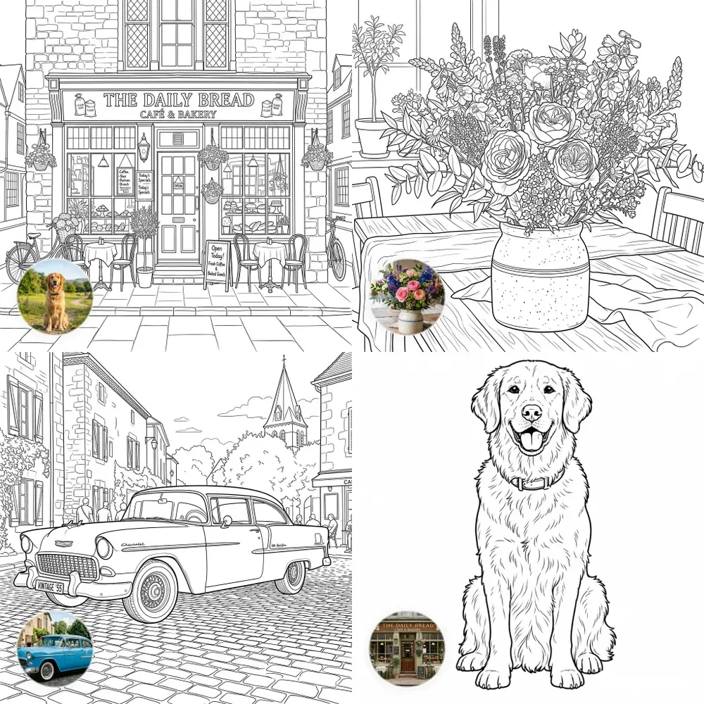 Photos To Coloring Book Pages