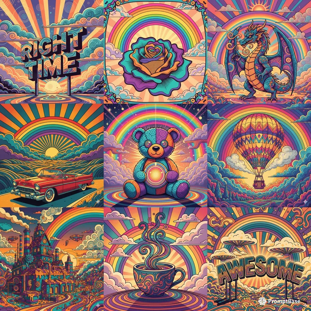 Retro Surreal Pop Art Dreamscapes
