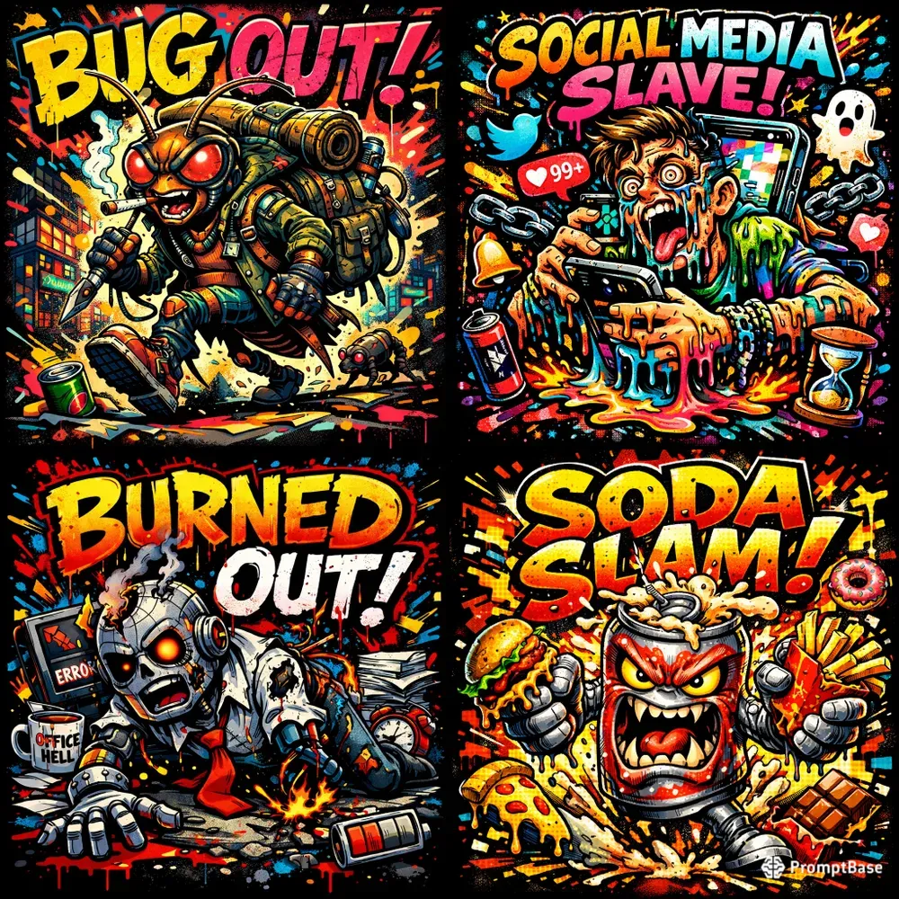 Bold Graffiti Cartoon Poster Generator
