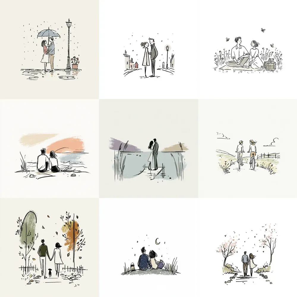 Cute Couple Drawings