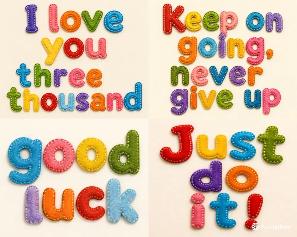 Playful Handmade Felt Art Typographies