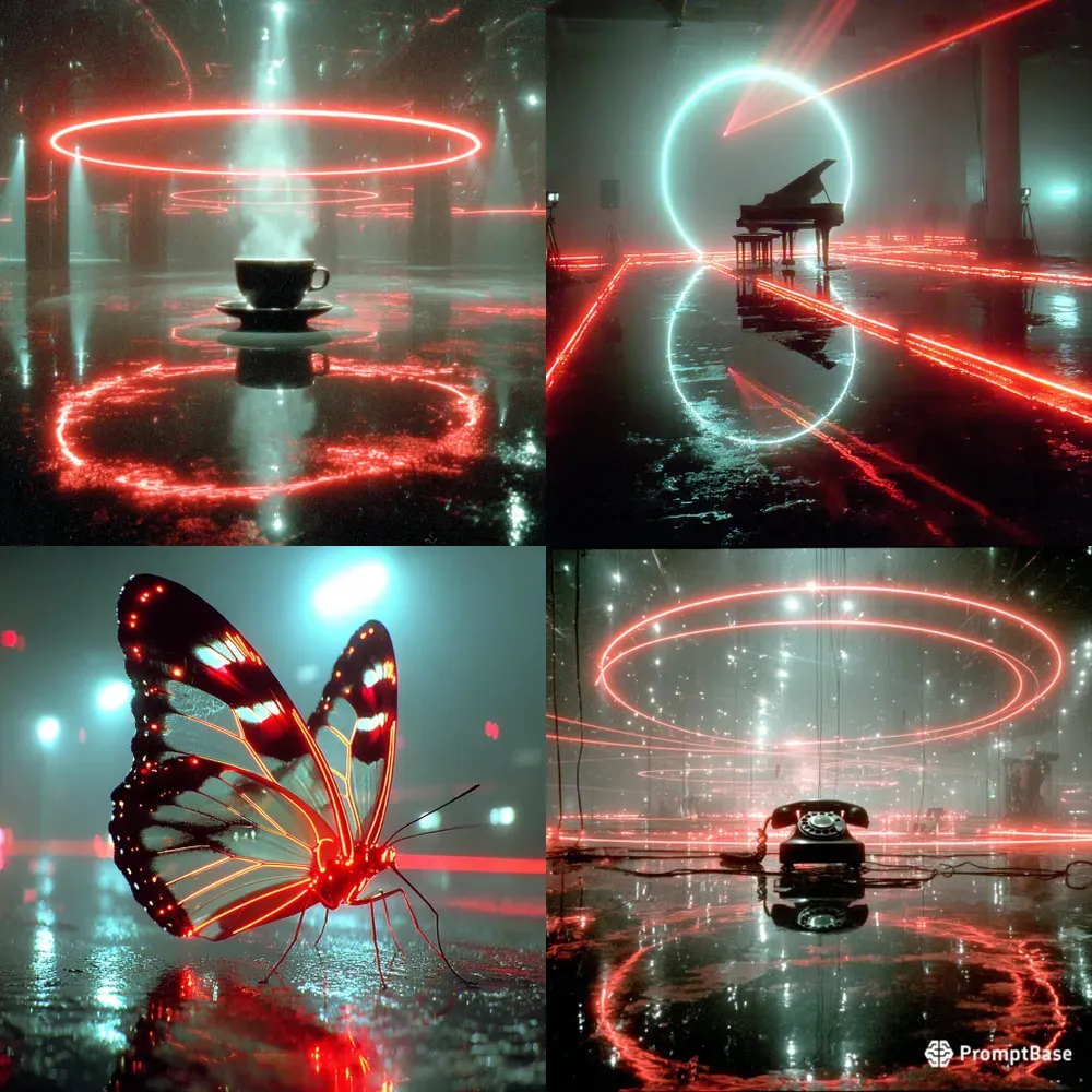 Cinematic Neon Scifi Film Stills