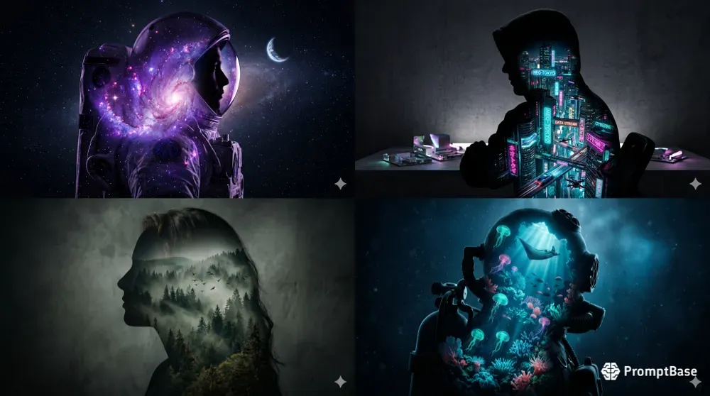 Cinematic Double Exposure Portraits