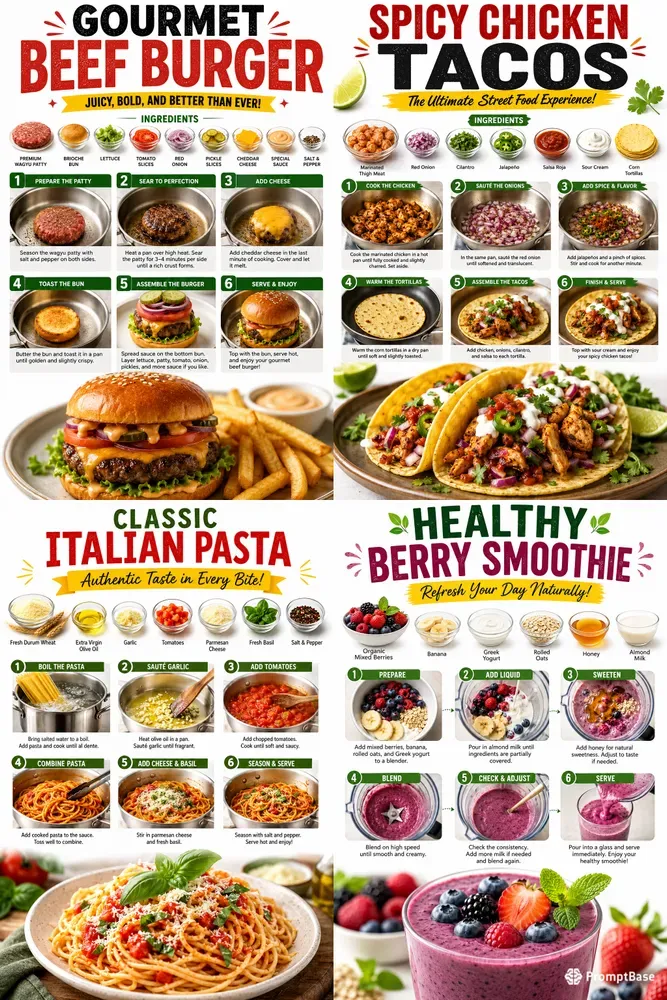 Professional Recipe Infographic Creators