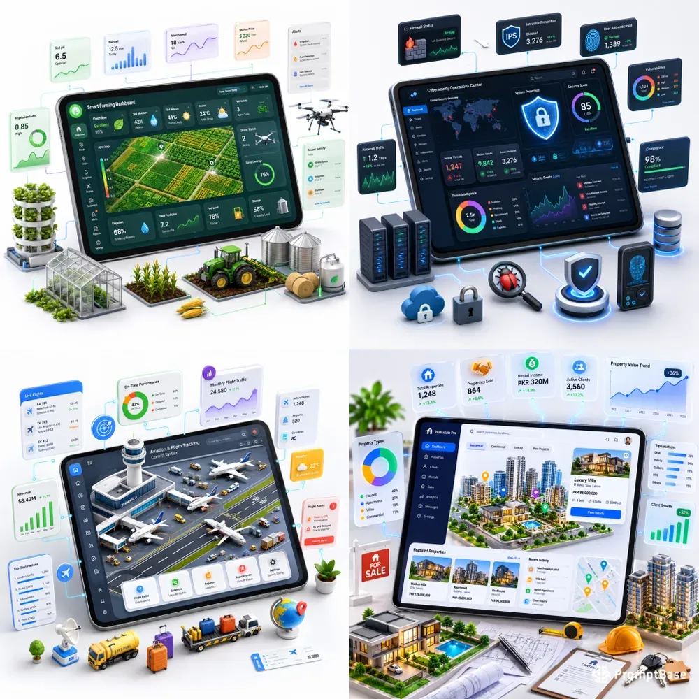 3D Isometric Dashboards