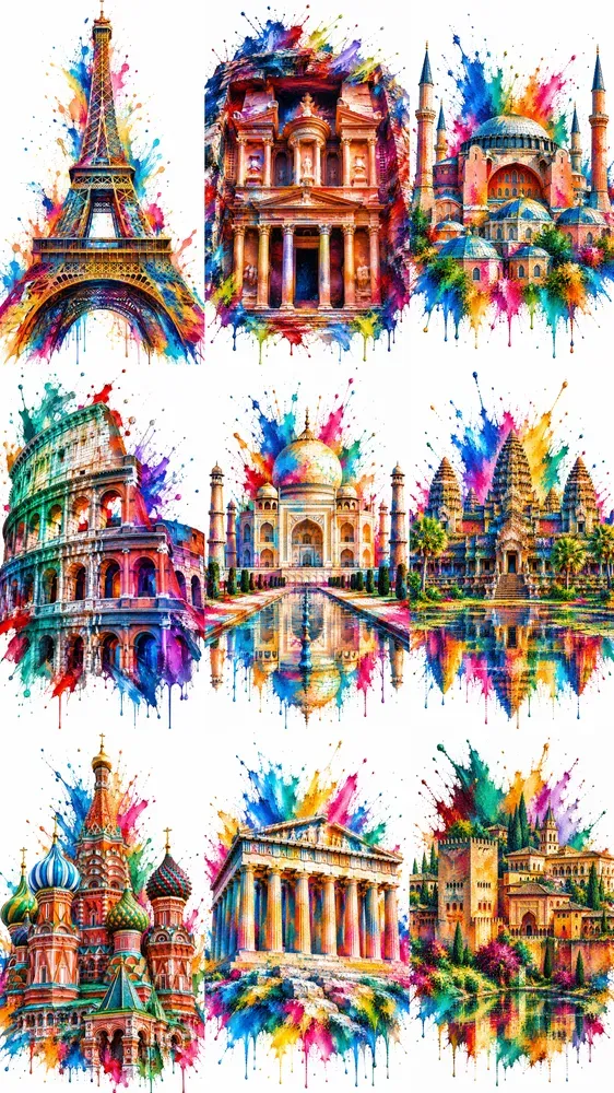 Premium Abstract Landmark Wall Art