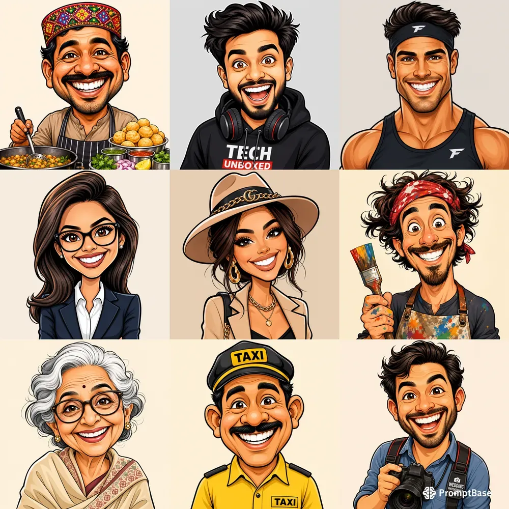 Bold Caricature Avatar Generator