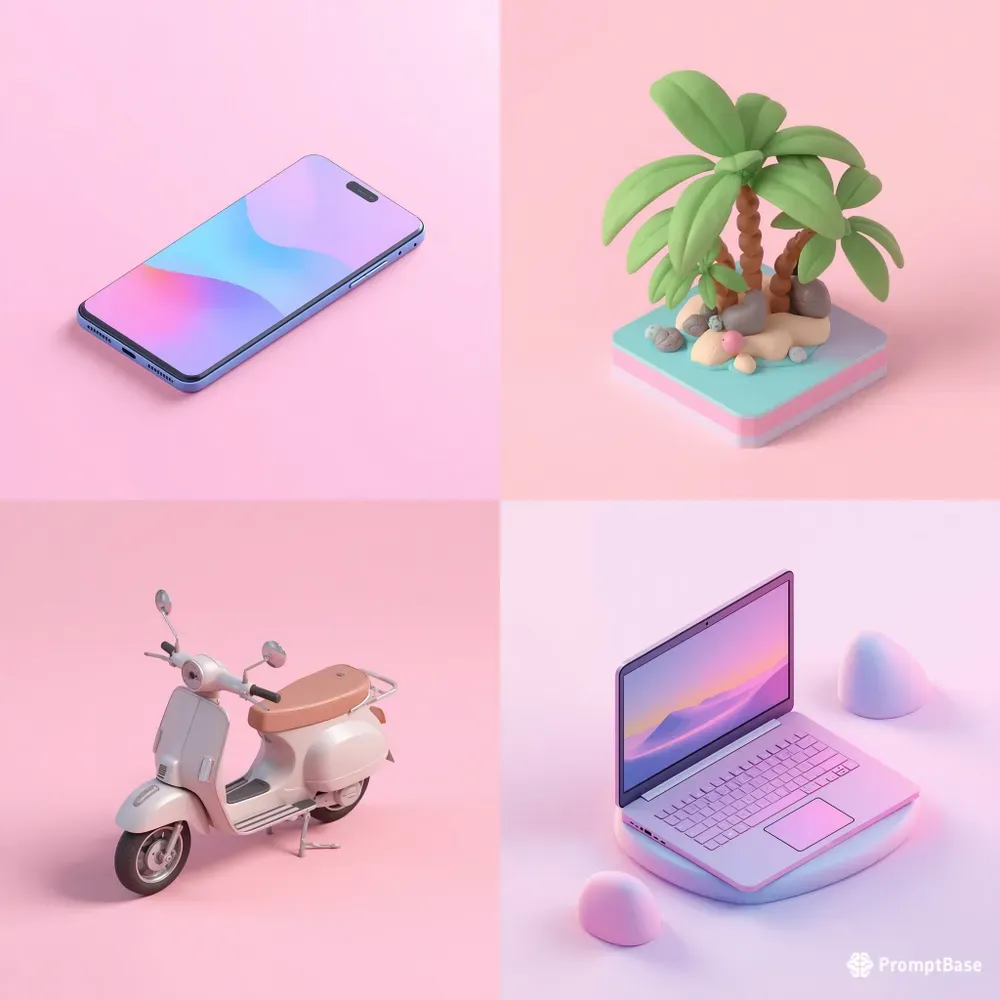 3D Isometric Clay Objects Generator