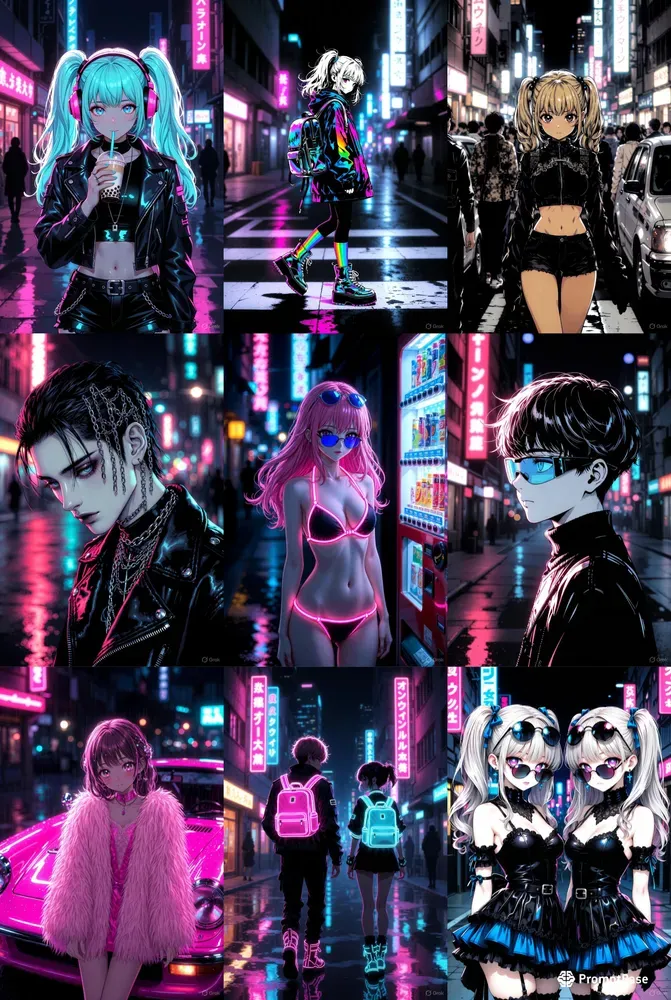 Neon Goth Tokyo Nights