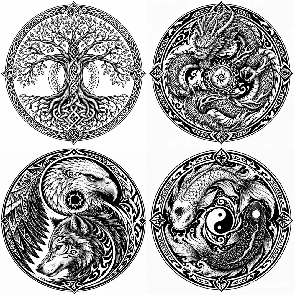 Circular Tattoo Emblem Generator