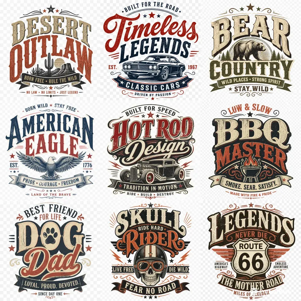 Vintage Typography Tshirt Generator