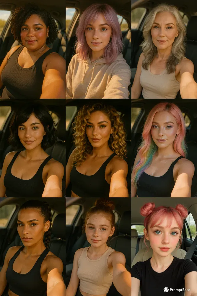 Selfie Aesthetics In Car