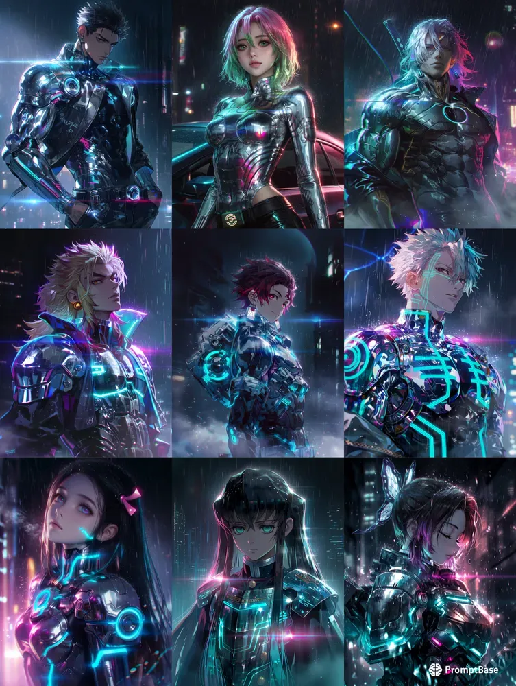 Demon Slayer Cyberpunks