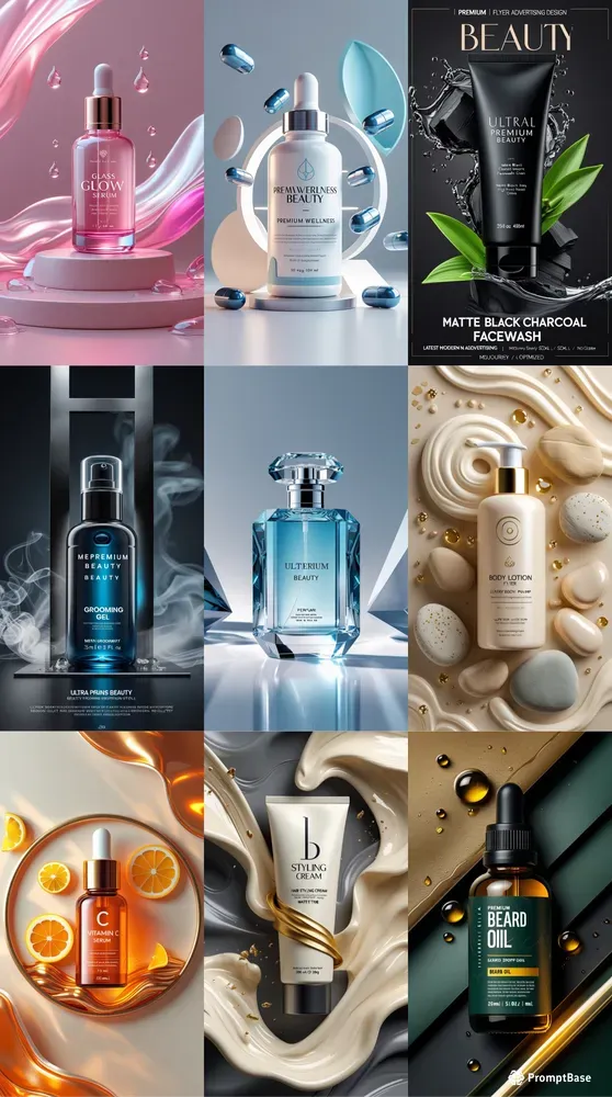 Product Photography Flyers Skincare Pros