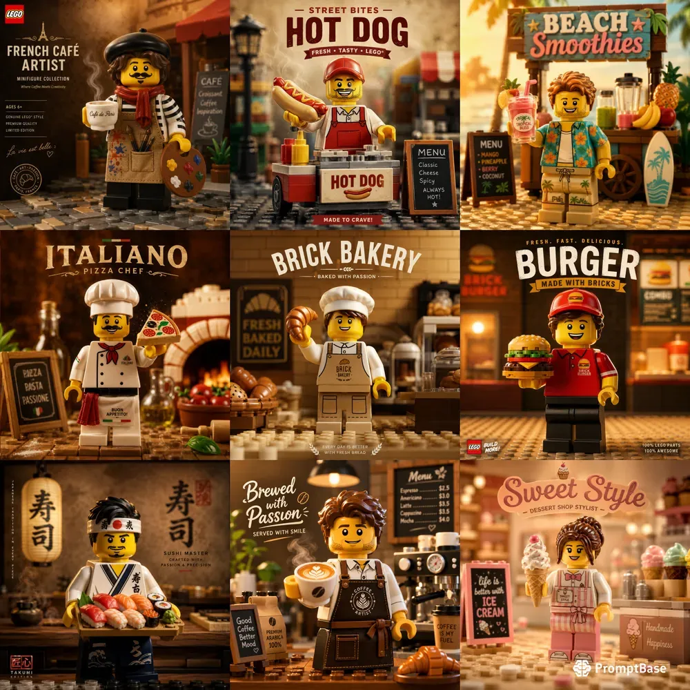 Lego Coffee Branding Premium Poster Shots