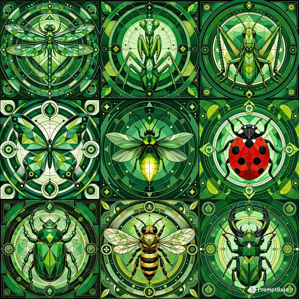 Geometric Insect Vector Collections
