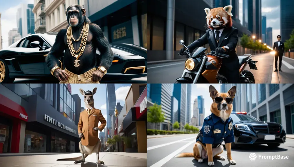 Surreal Animals In Human Cities