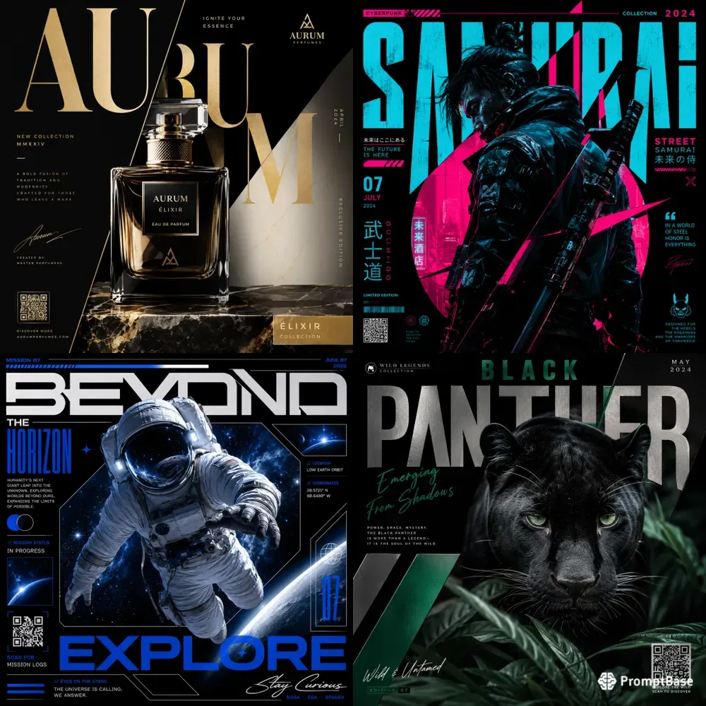 Bold Editorial Fashion Posters