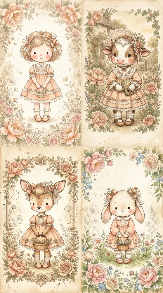 Vintage Floral Storybooks