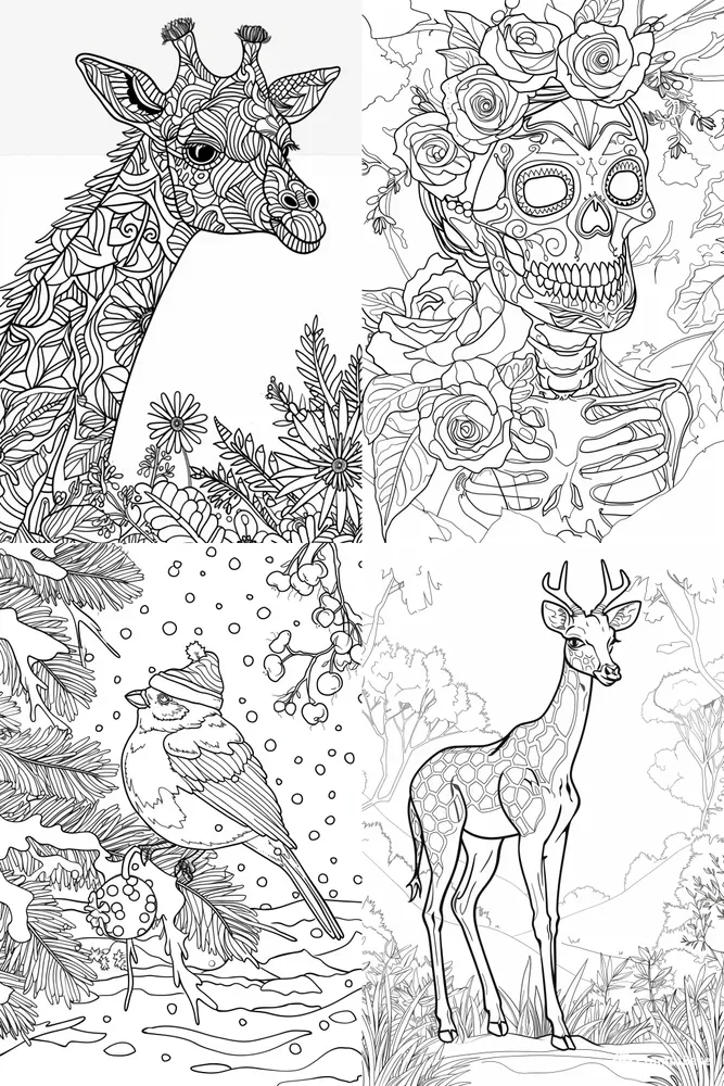 Professional KDP Coloring Book Line Art