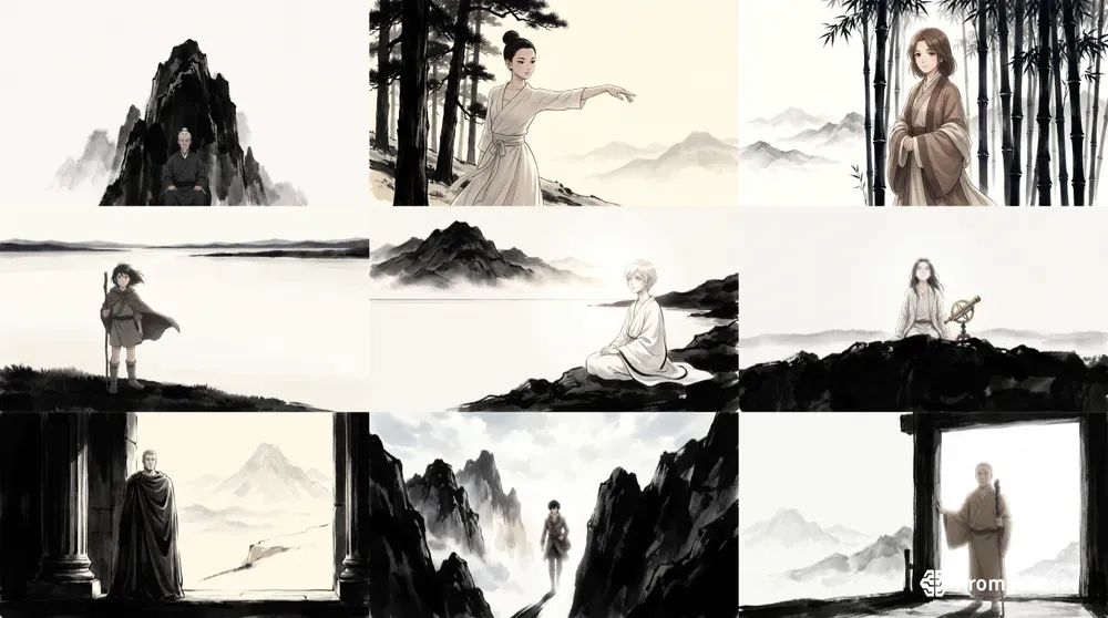 Noble Sumie Zen Anime Landscapes