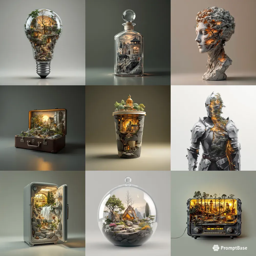 Free Surreal Double Composition Designs