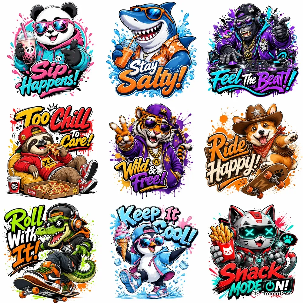 Funny Cartoon Mascot Tees