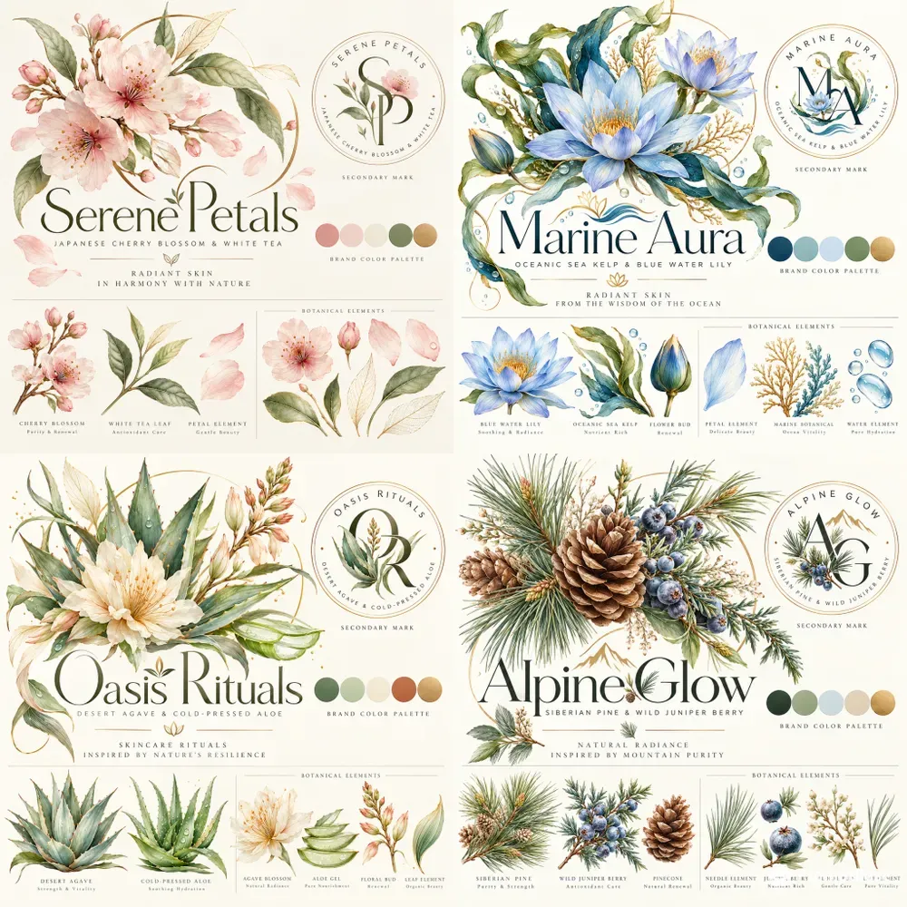 Premium Skincare Branding Identity Kits