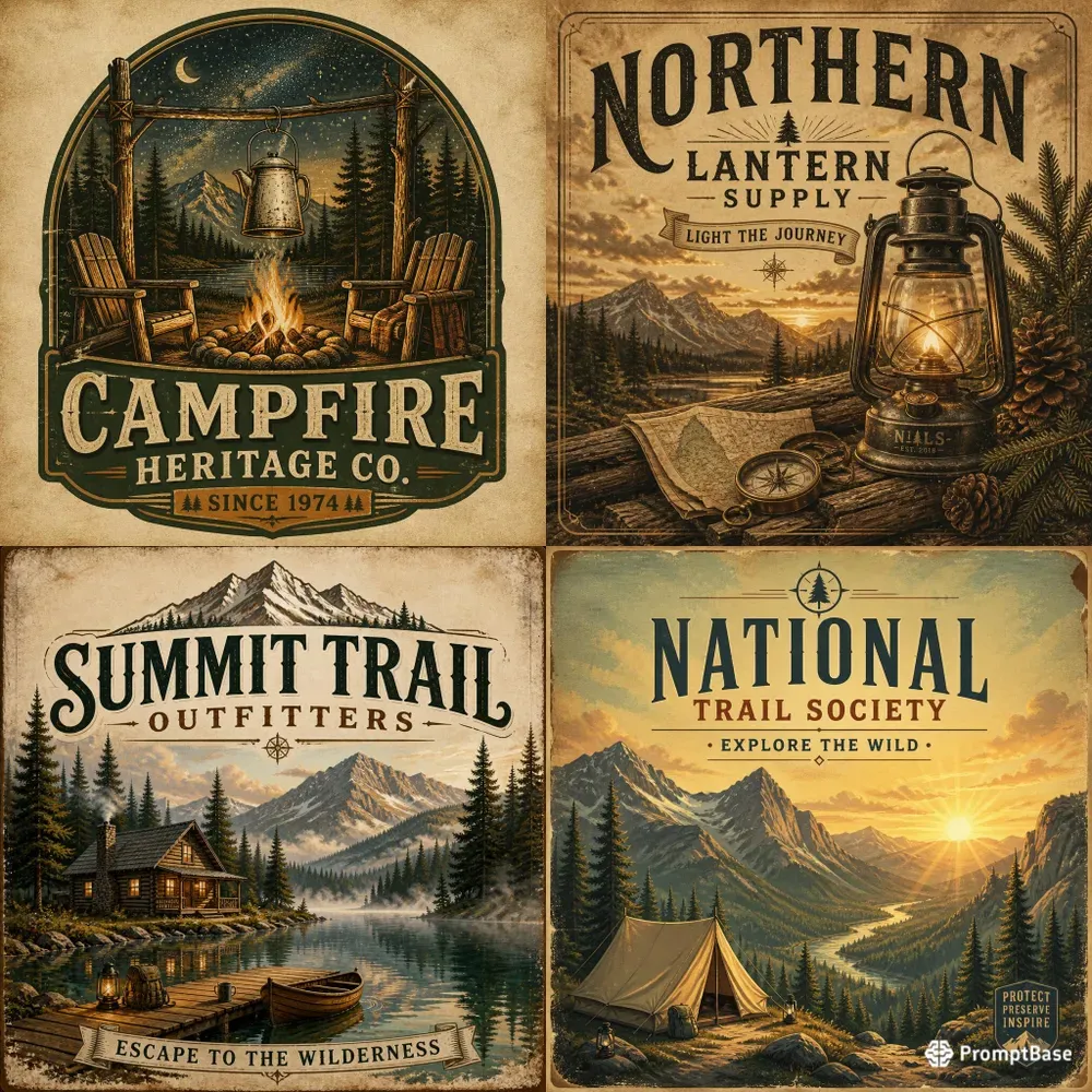 Vintage Camping Graphic Generator
