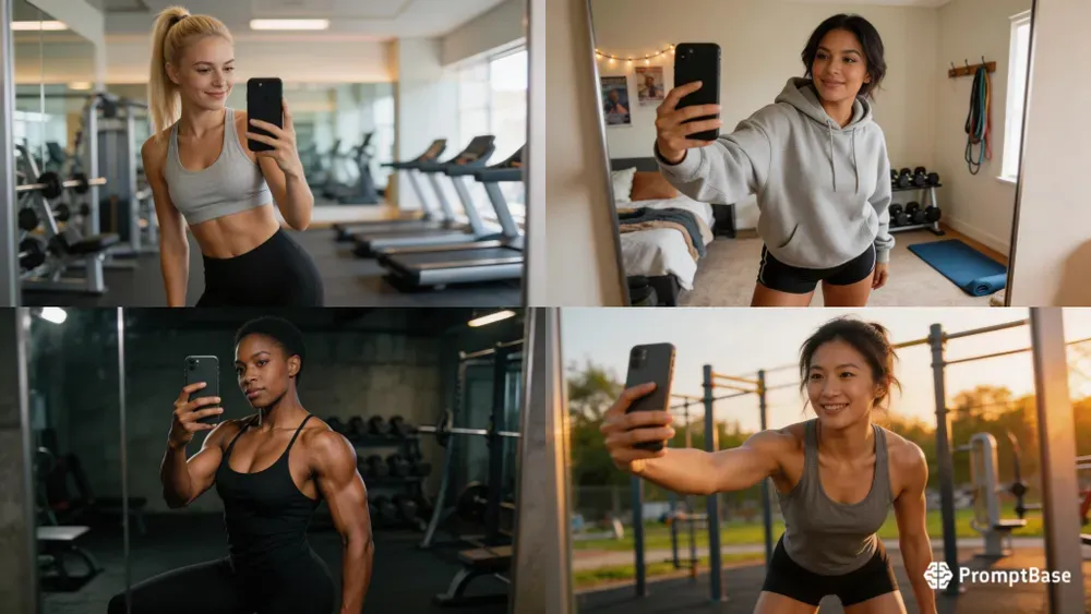 Gym Selfie Fitness Photos