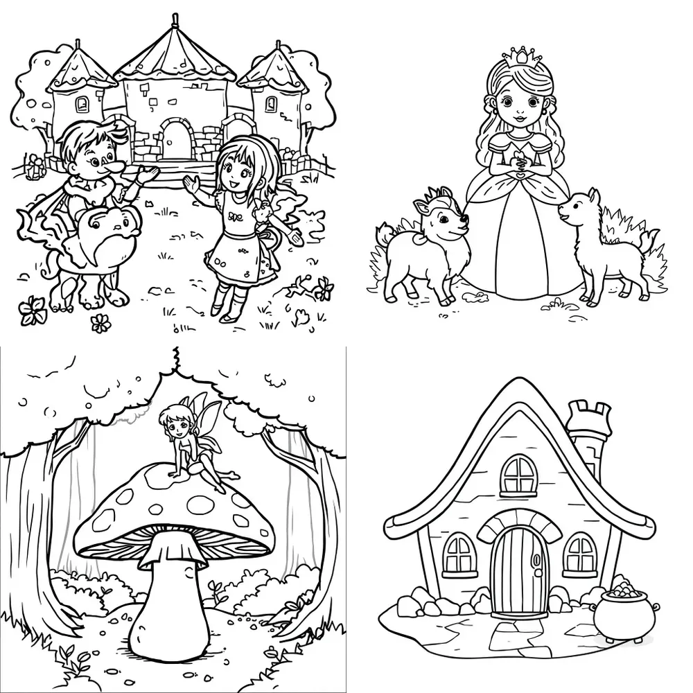 Storybook Coloring Page Generator